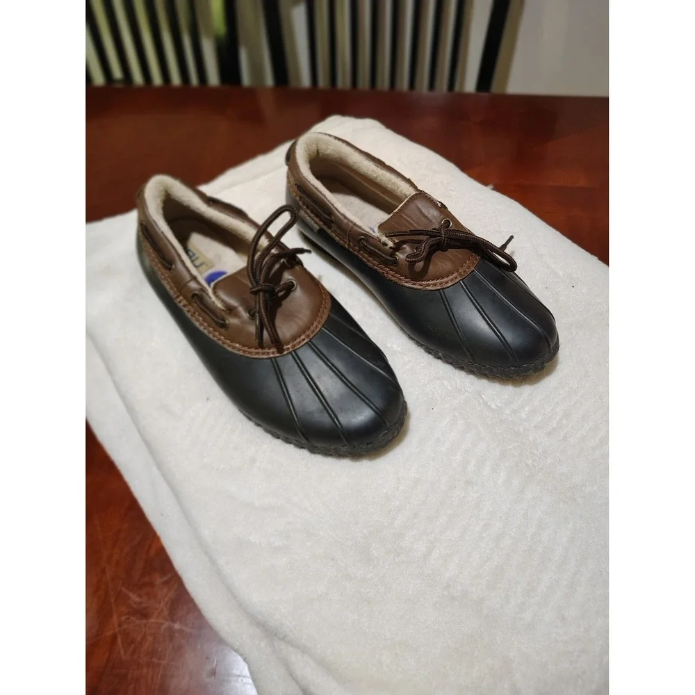 JBU by Jambu Gwen Duck Shoes Brown Black  Lined Slip On Loafers Size‎ 8.5M